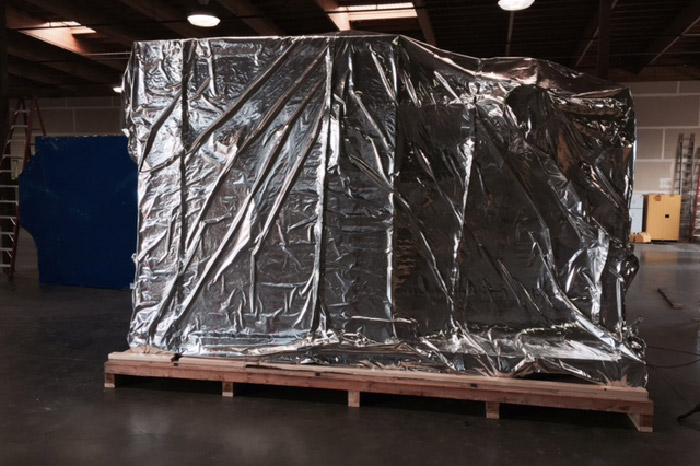 Large Barrier Bag for shipping at Bay Area Crating Service